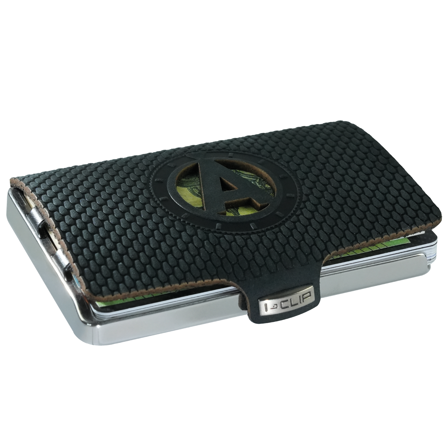 I-CLIP Steel Polished Initials A Black