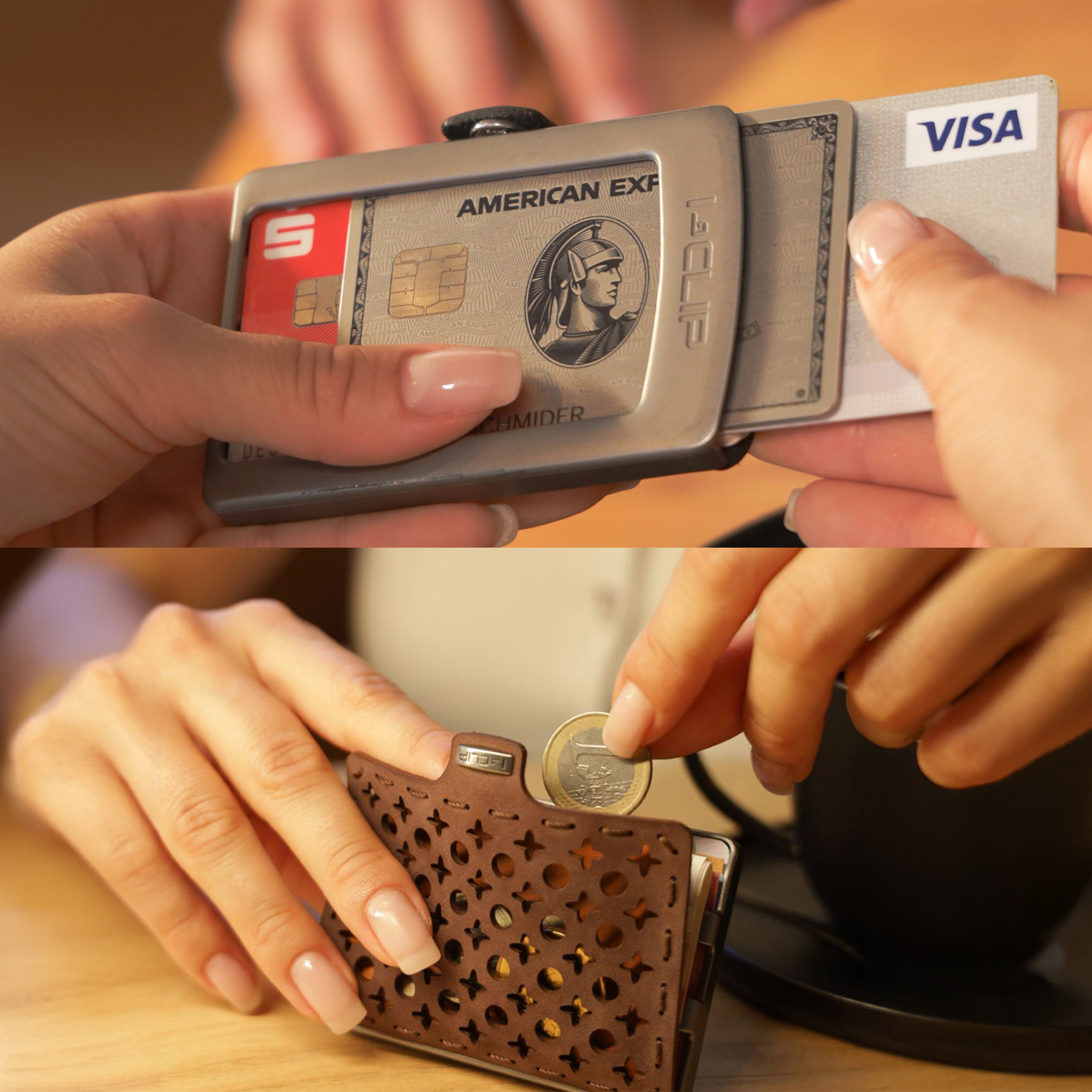 I-CLIP Original Silver con tasca portamonete Bernard