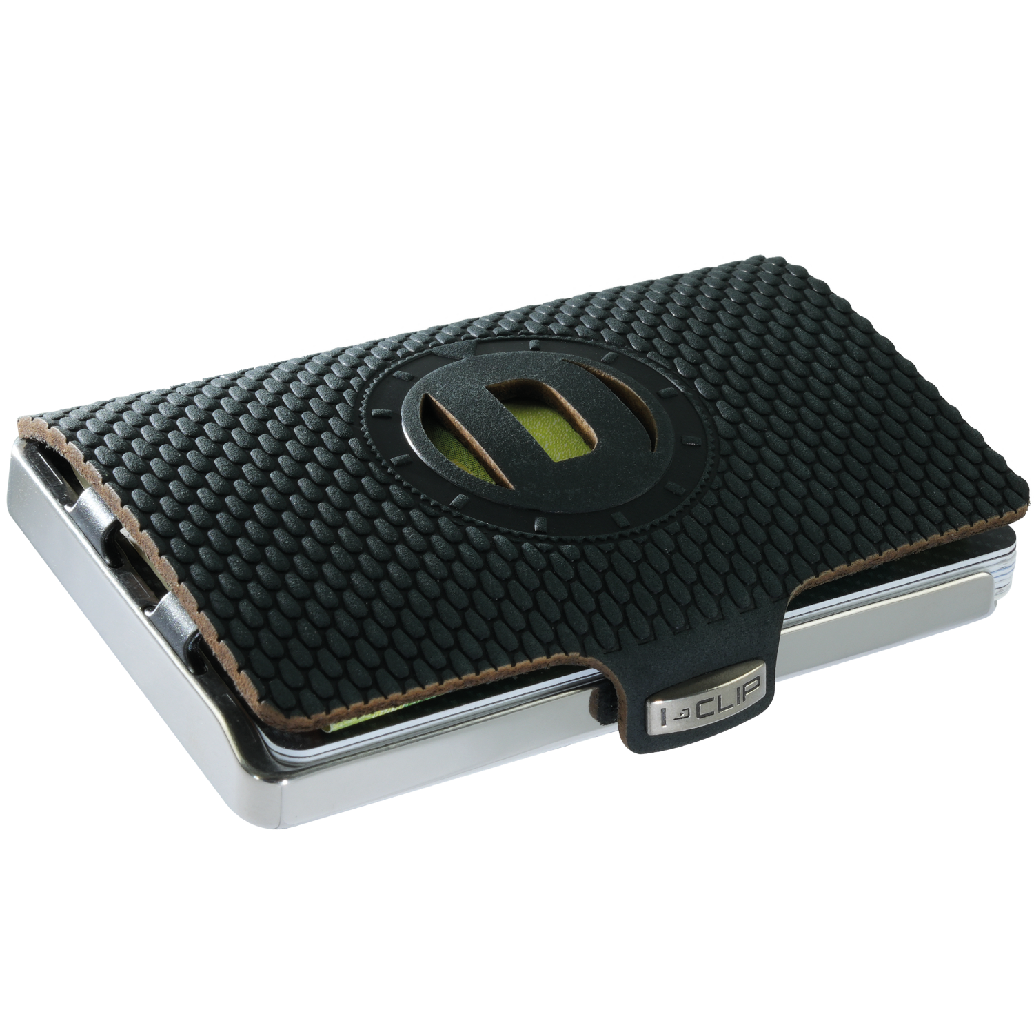 I-CLIP Steel Polished Initials D Black