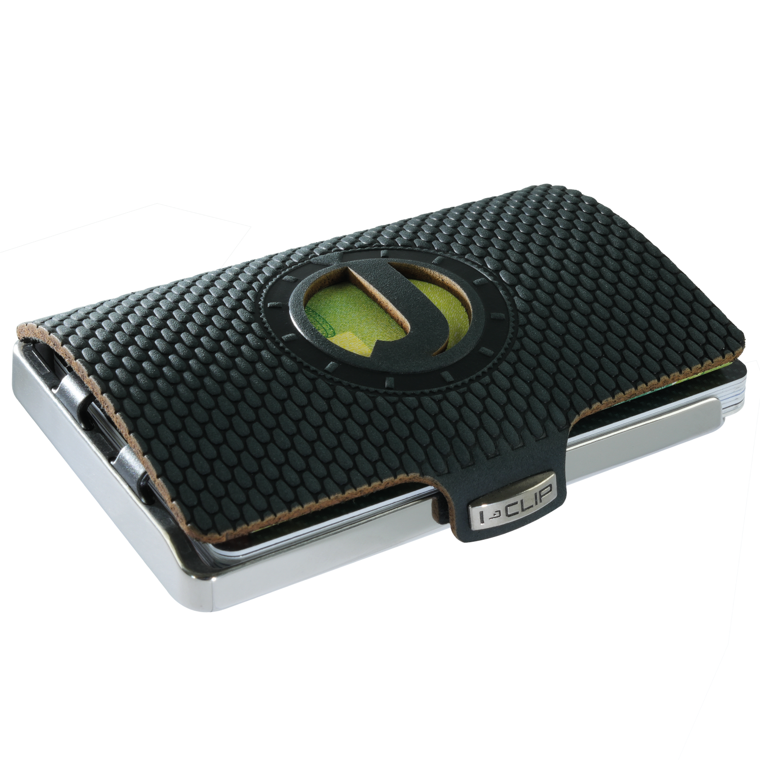 I-CLIP Steel Polished Initials J Black