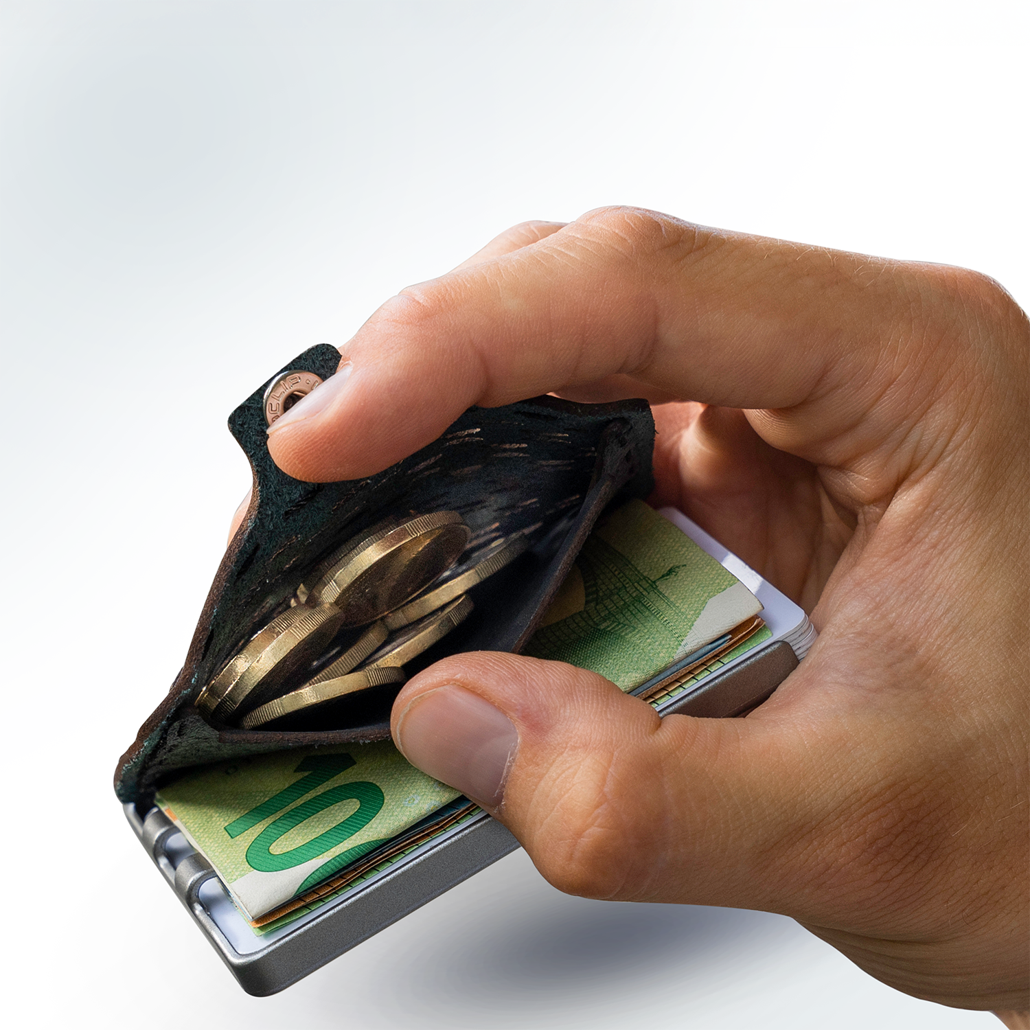 I-CLIP Original Silber mit Münzfach Bernard