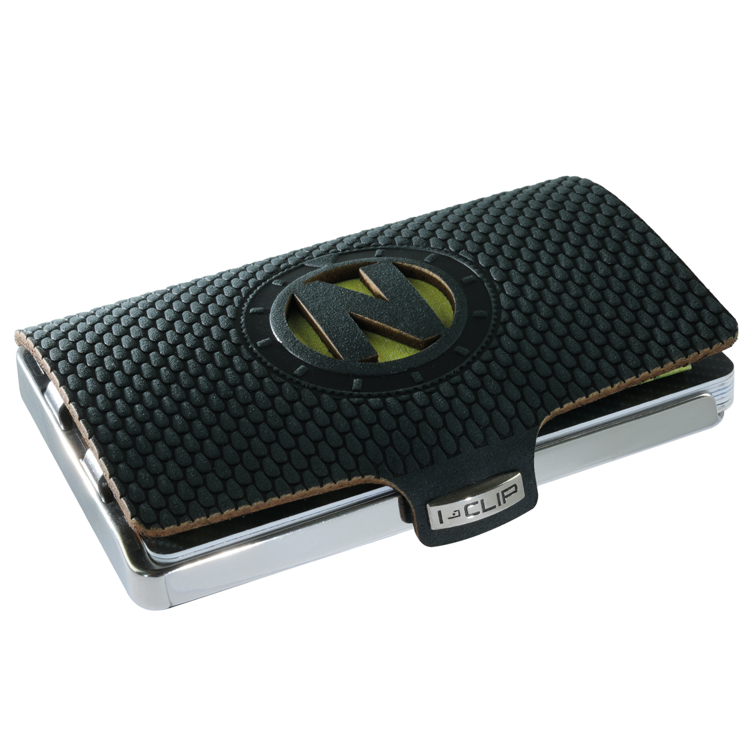 I-CLIP Steel Polished Initials N Black
