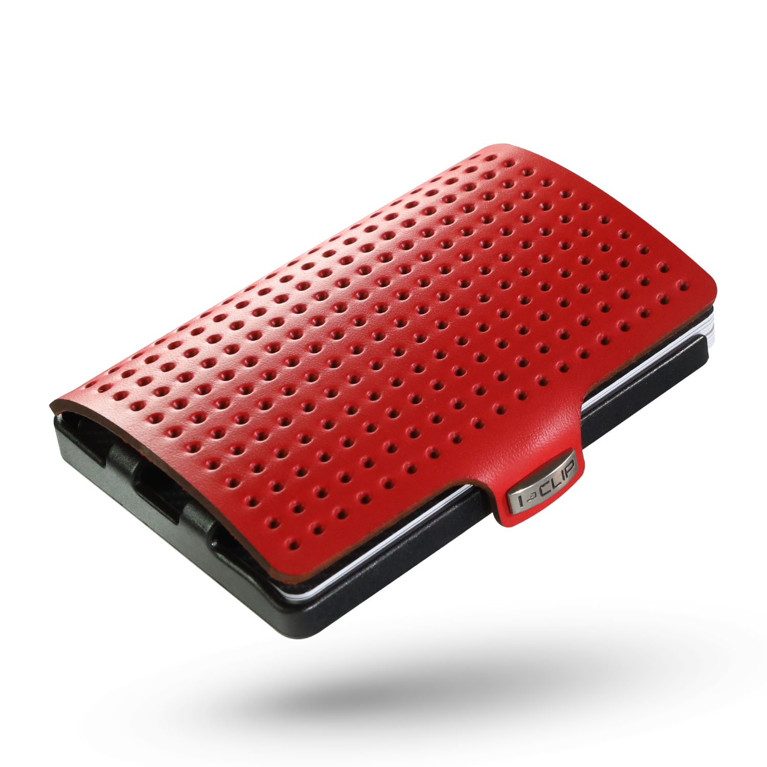 I-CLIP Original Black Pelle Goffrata Rosso