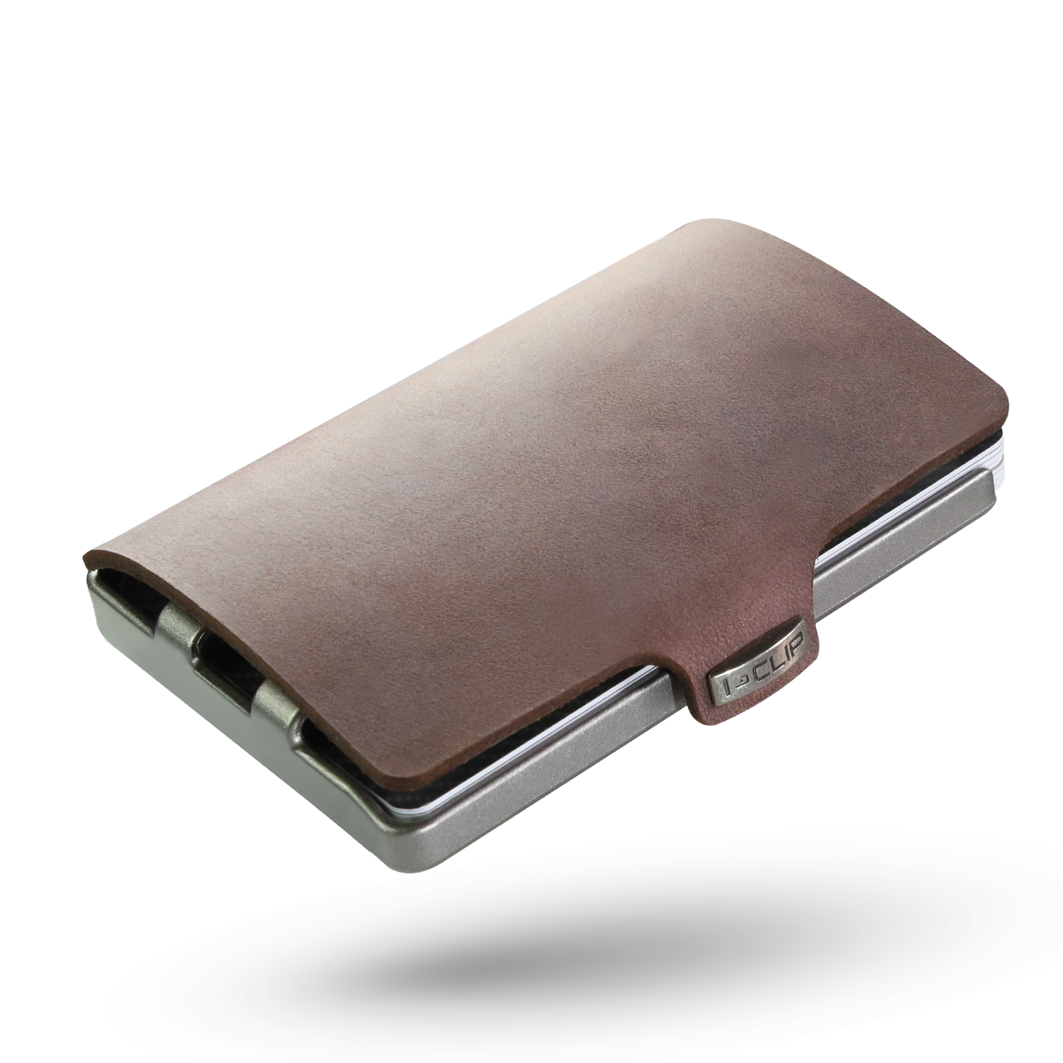 I-CLIP Original Silver Smooth Leather Brown