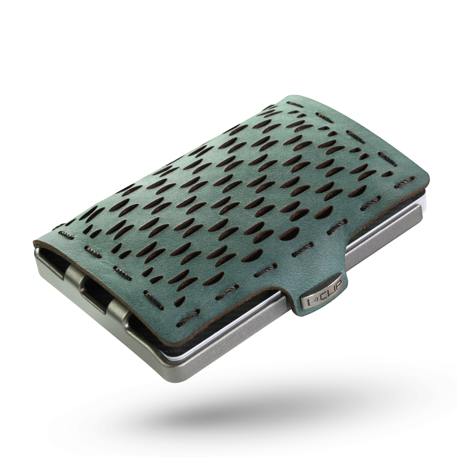 I-CLIP Original Argent avec Compartiment à Monnaie Blue Lagoon