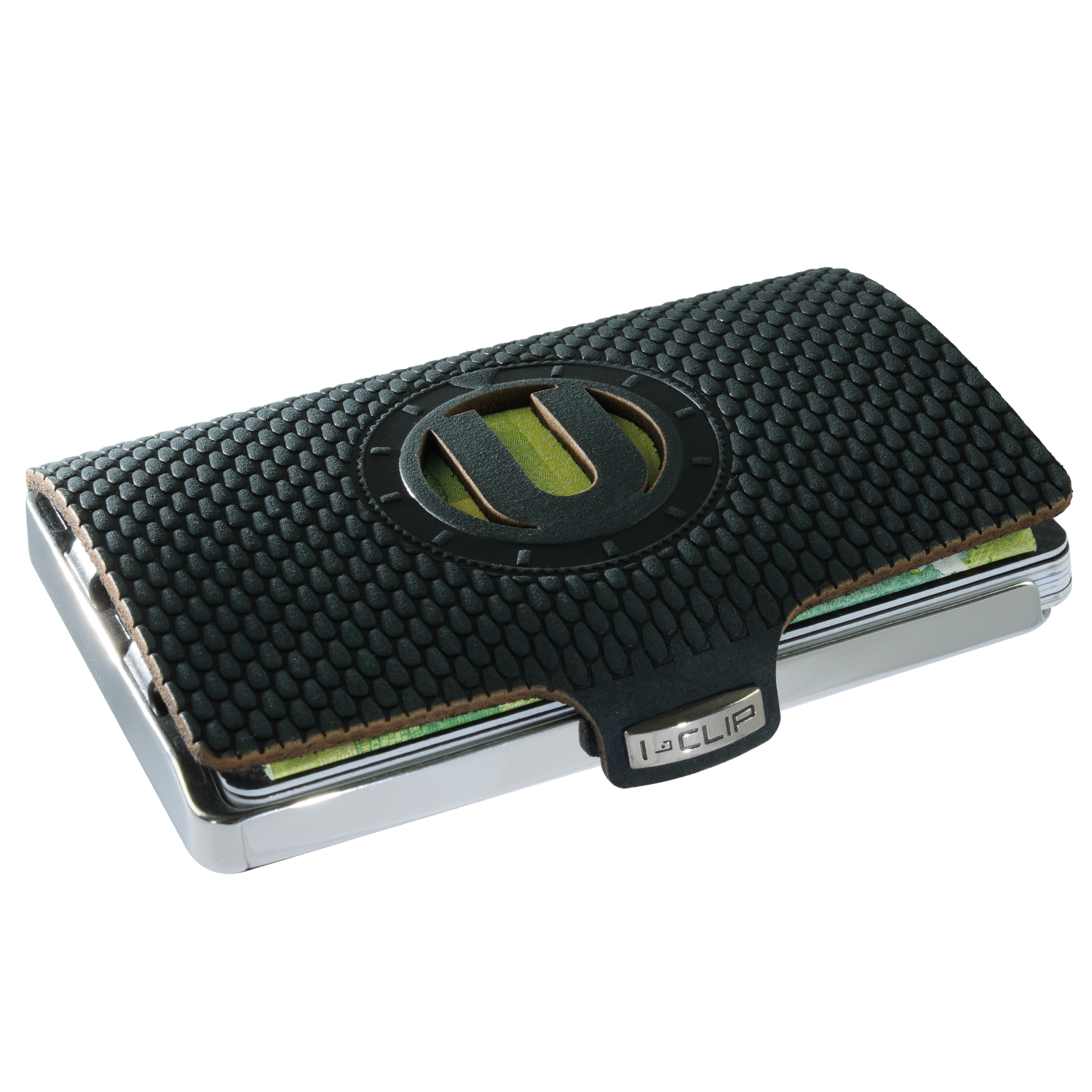 I-CLIP Steel Polished Initials U Black