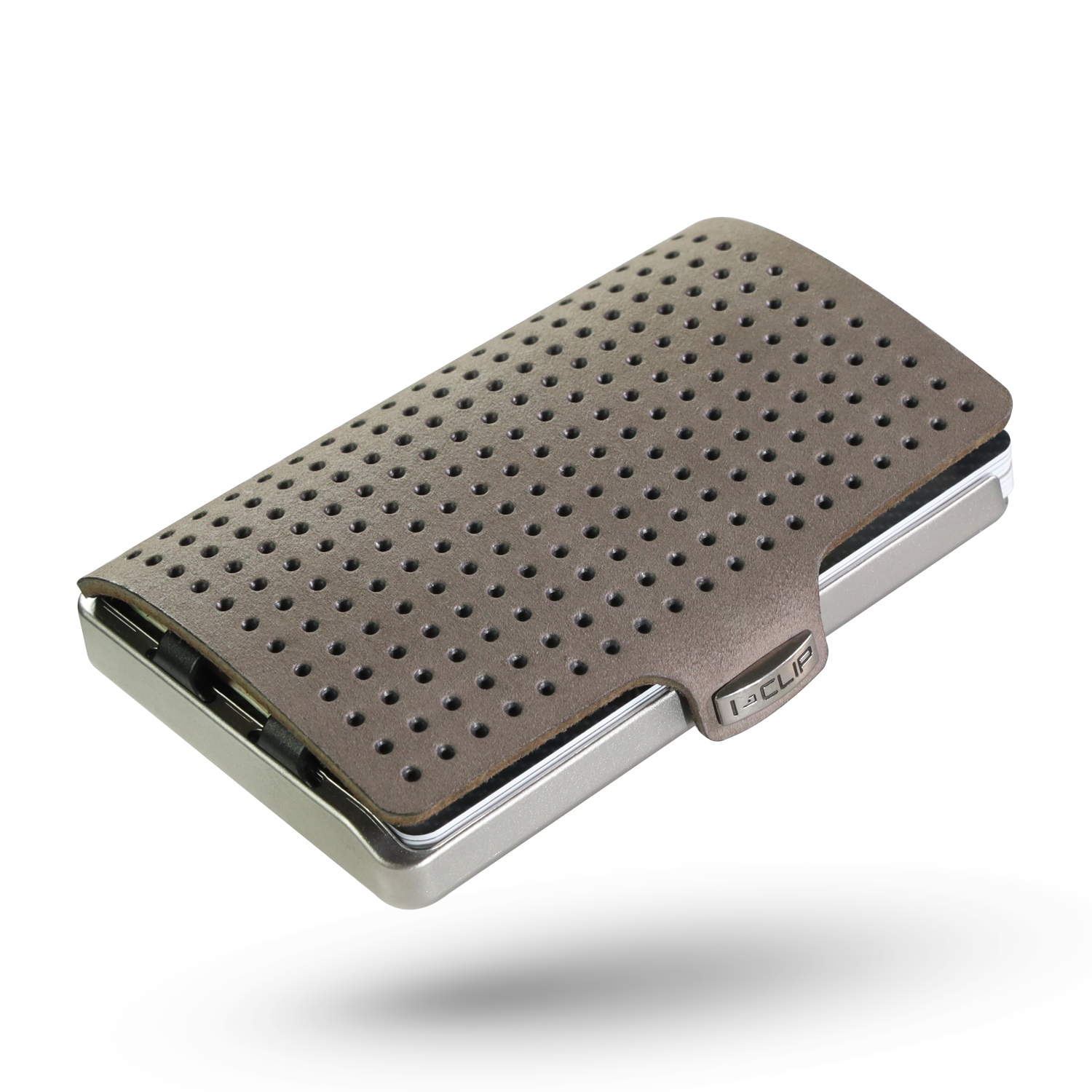 I-CLIP Stainless Steel Satin Perforated Embossing Urban Grey