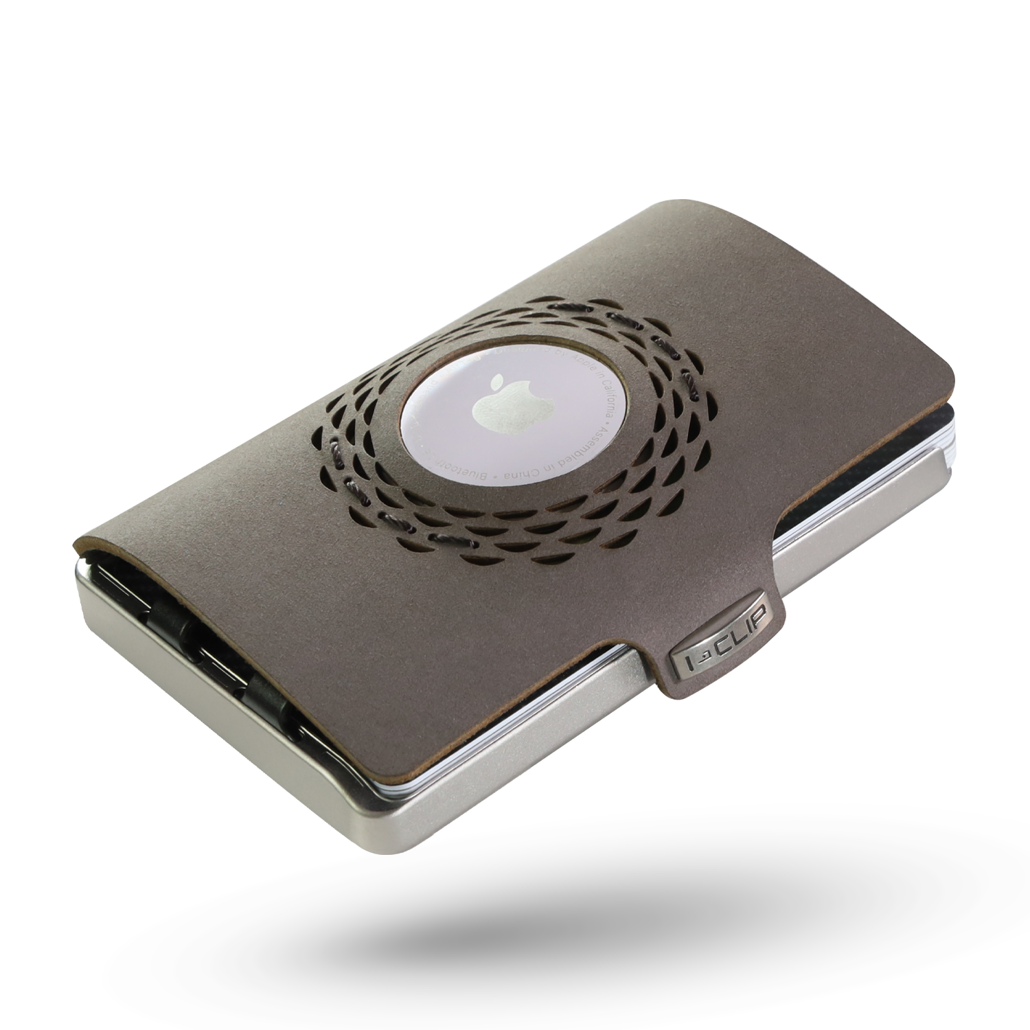 I-CLIP Edelstahl Satiniert für Apple AirTag Urban Grey