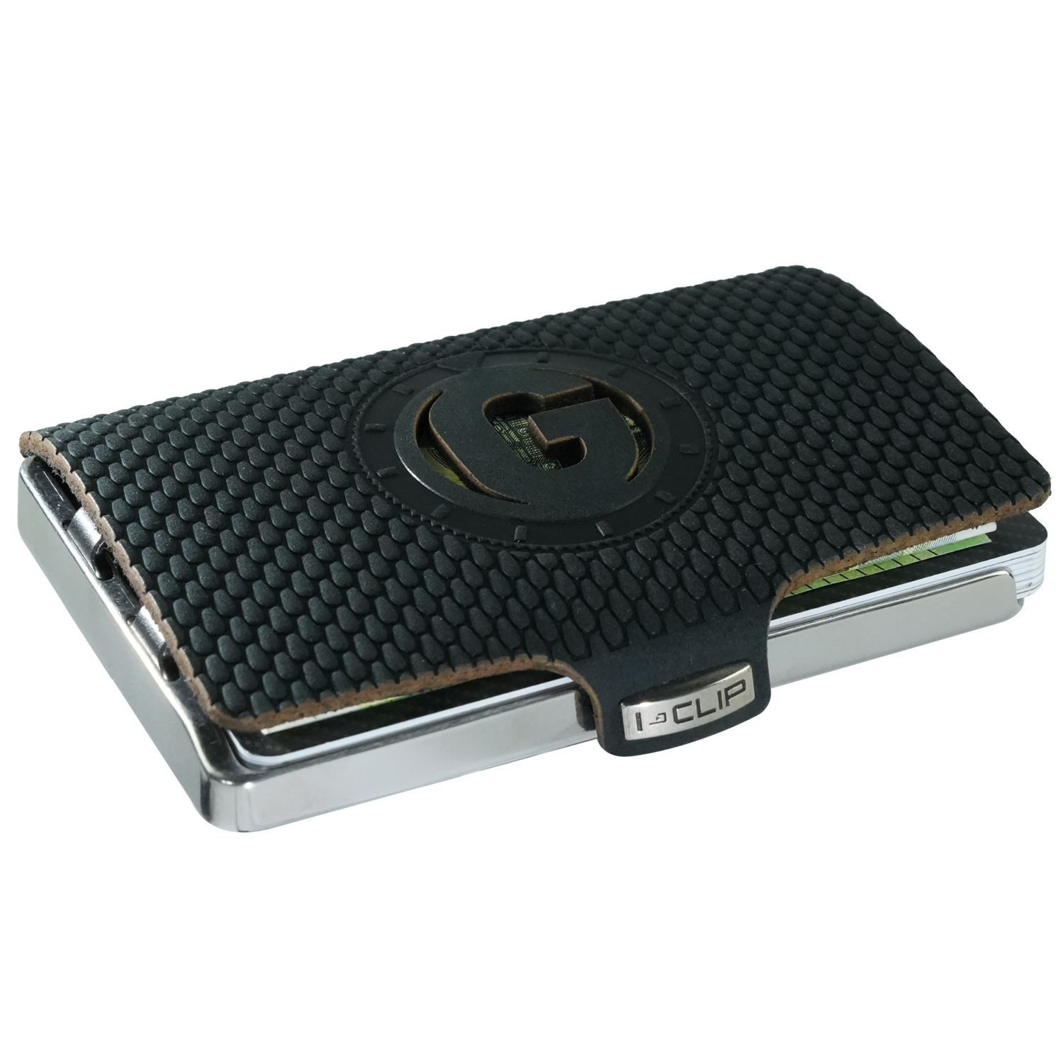 I-CLIP Steel Polished Initials G Black