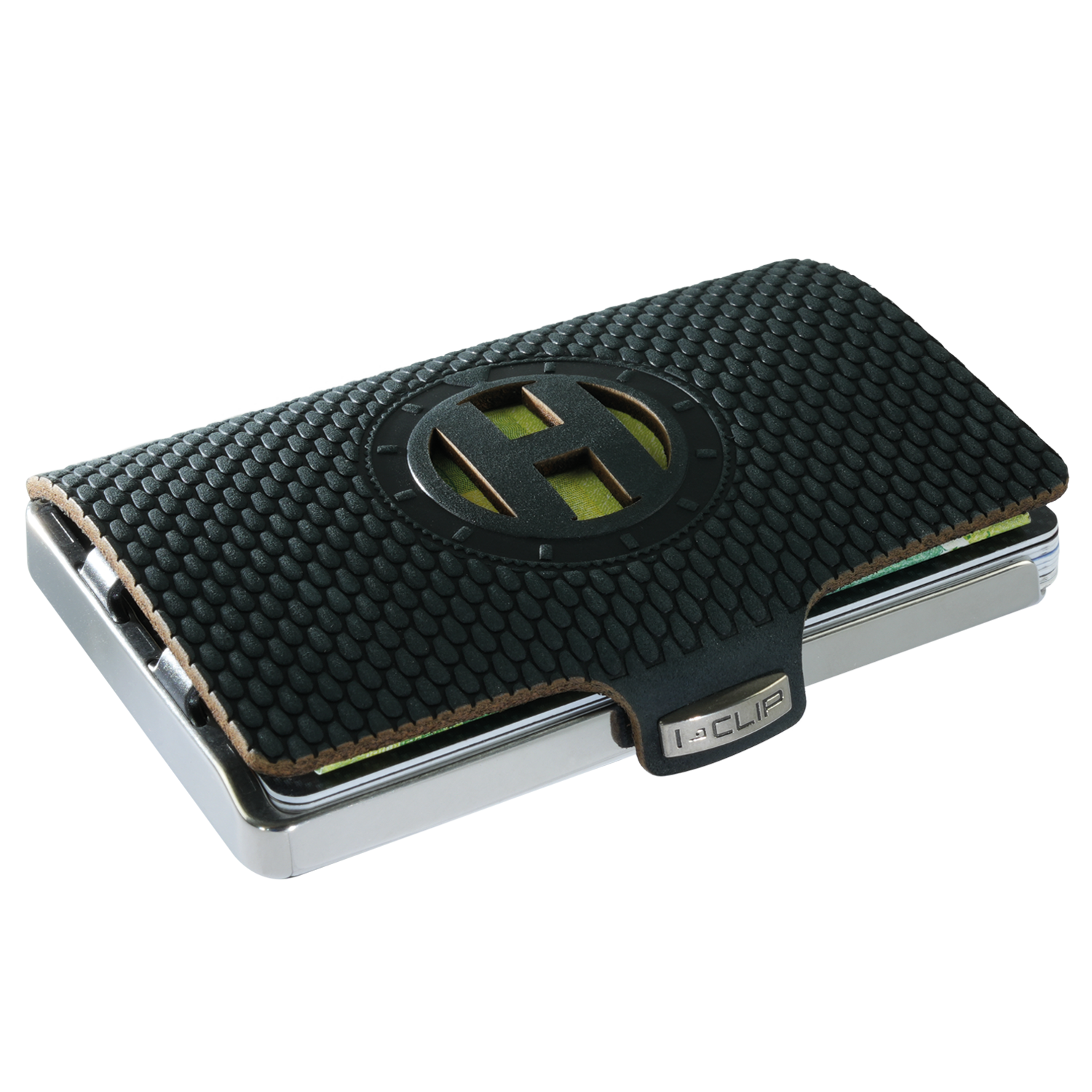 I-CLIP Steel Polished Initials H Black