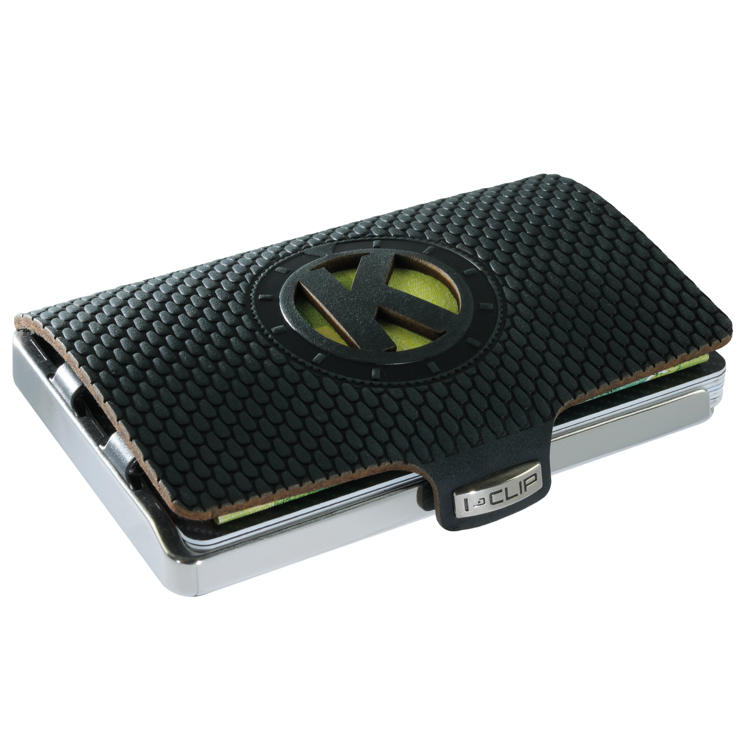 I-CLIP Steel Polished Initials K Black