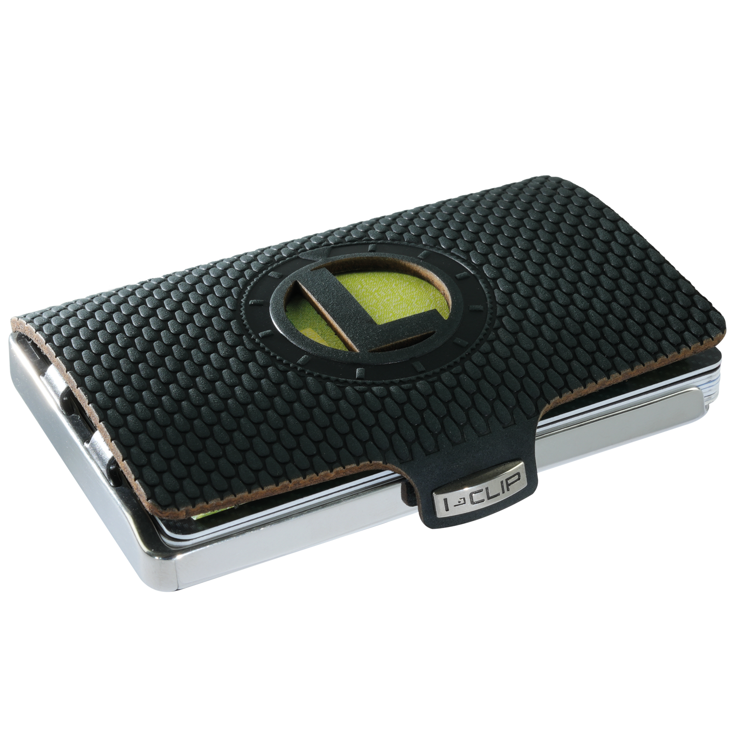 I-CLIP Steel Polished Initials L Black