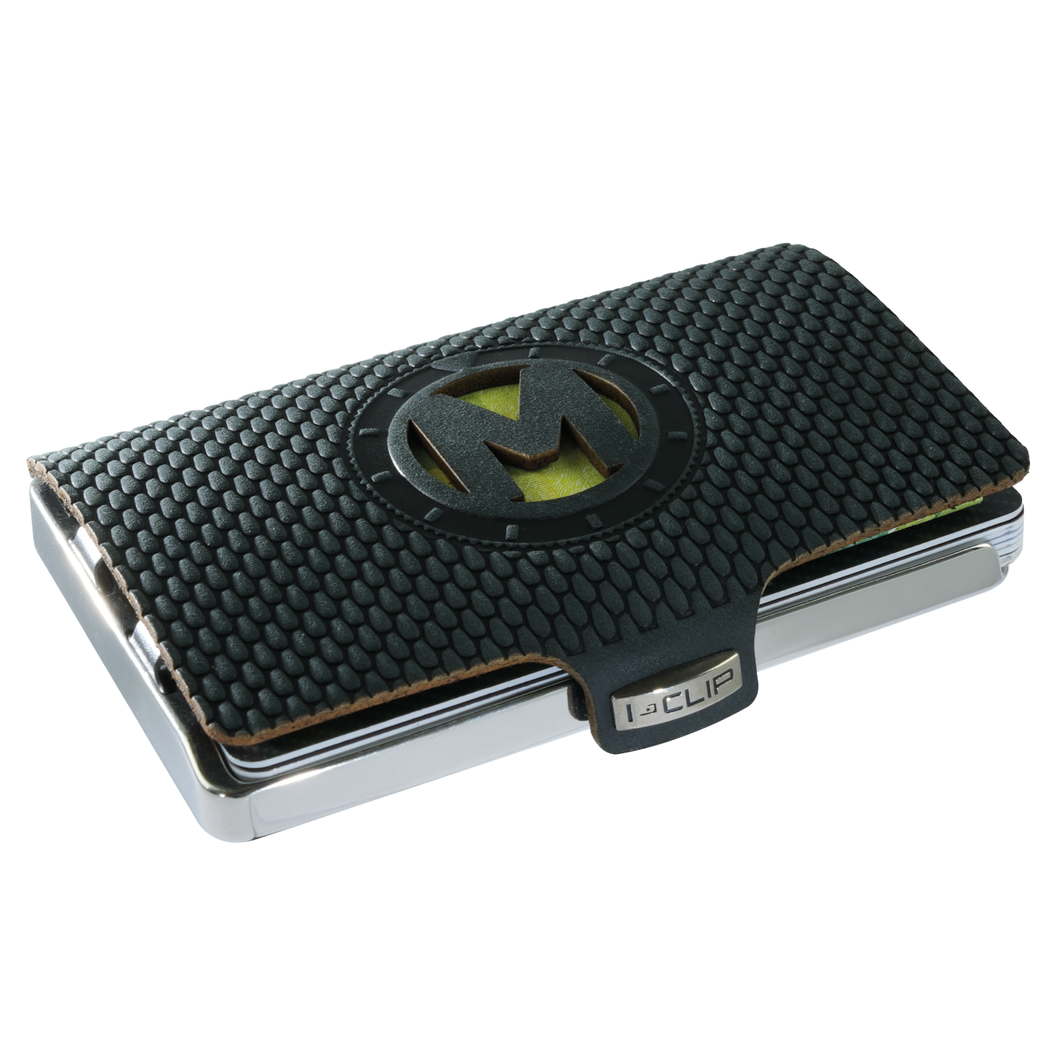 I-CLIP Steel Polished Initials M Black