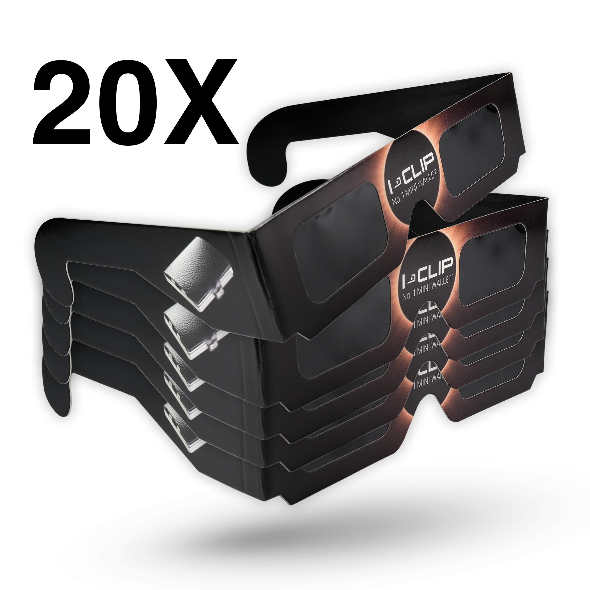 Solar eclipse glasses (20-pack) – CE-certified & tested according to EN ISO 12312-2