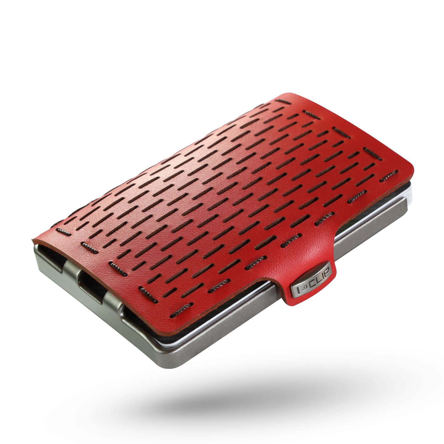 I-CLIP Original Silver with Coin Pocket Red 