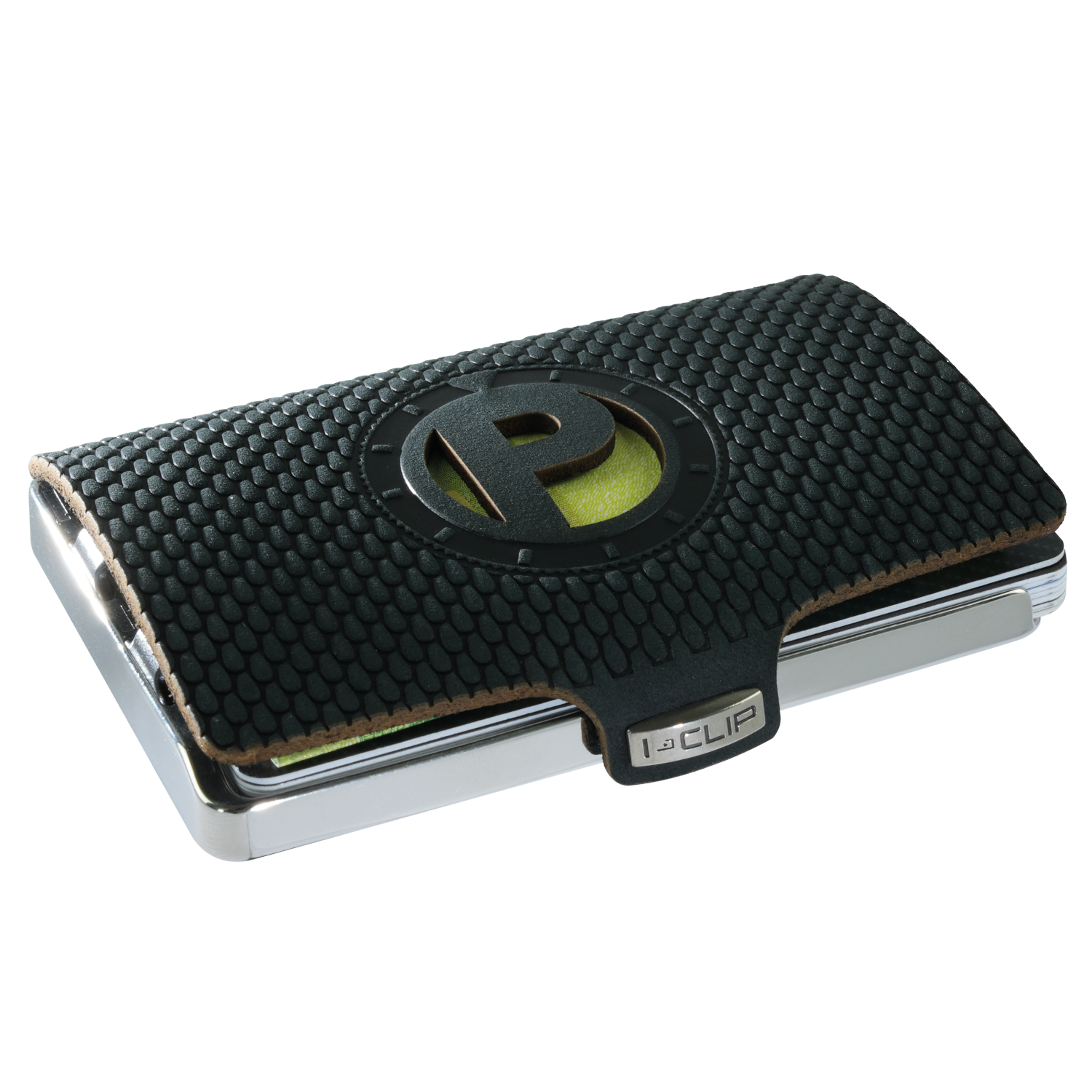 I-CLIP Steel Polished Initials P Black