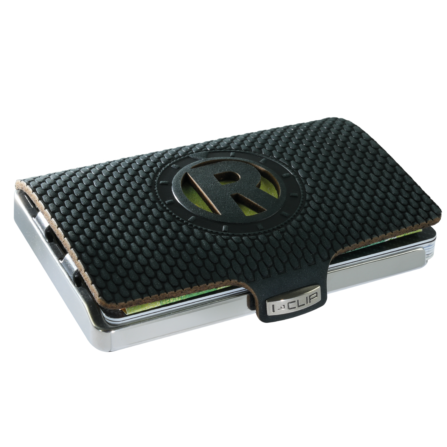 I-CLIP Steel Polished Initials R Black