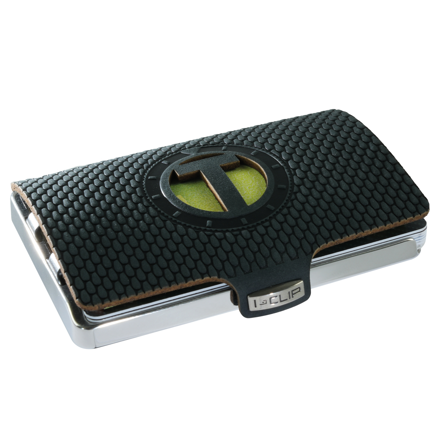 I-CLIP Steel Polished Initials T Black
