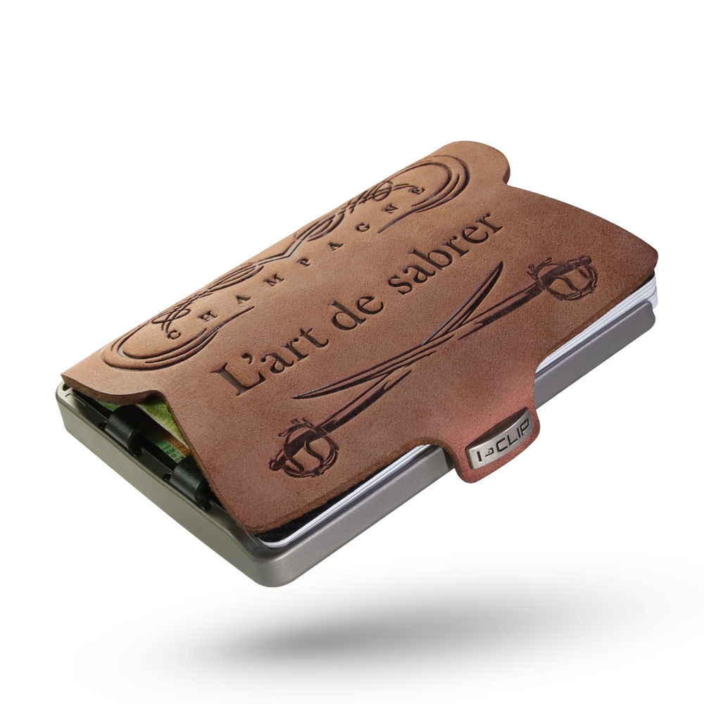 I-CLIP Titan Slim-Wallet Satiniert Sabrage Oak