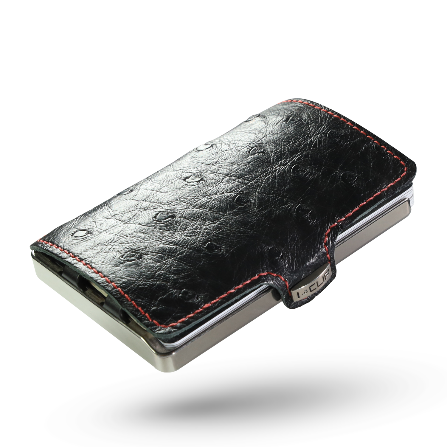 I-CLIP Titanium Polished Ostrich C Black/Red 