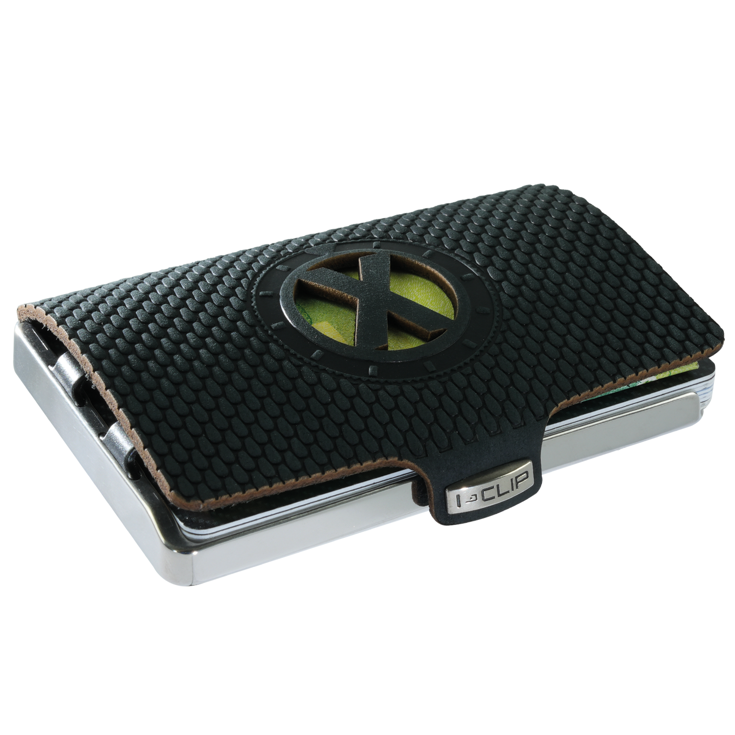 I-CLIP Steel Polished Initials X Black